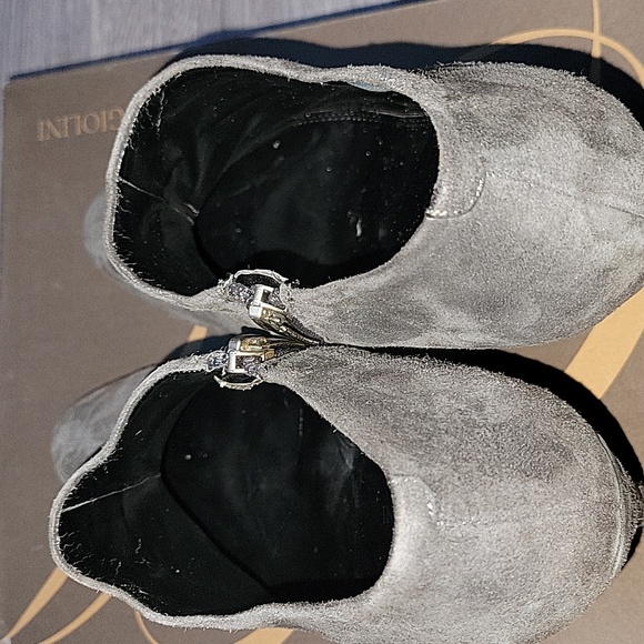 Enzo Angiolini Dark Grey Suede Booties - Picture 8 of 14